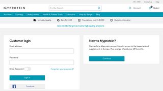 
                            2. Account Login | MYPROTEIN™ - Myprotein Pakistan