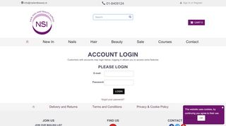 
                            11. Account Login - NSI Hair Nail & Beauty