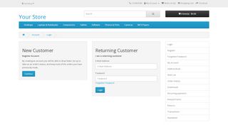 
                            3. Account Login - OpenCart Demo