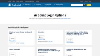 
                            12. Account Login Options | Prudential Financial