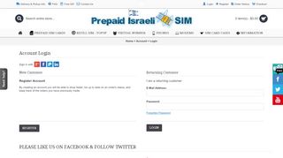 
                            5. Account Login - Prepaid Israeli SIM Cards