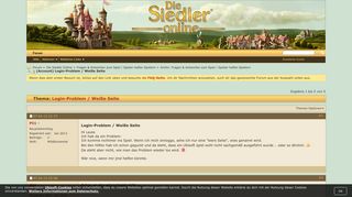 
                            7. Account Login-Problem / Weiße Seite - Die Siedler Online Forum