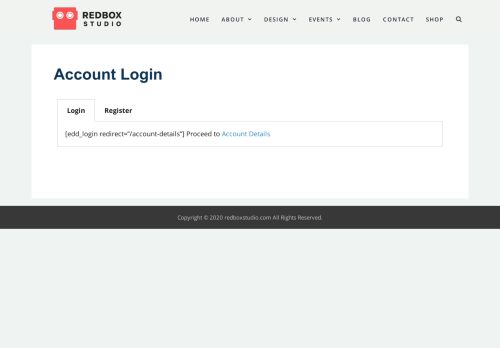 
                            8. Account Login - Redbox Studio