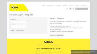 
                            8. Account Login / Register - Solus