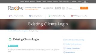 
                            7. Account Login - Resolve Credit & Financial Counselling Services