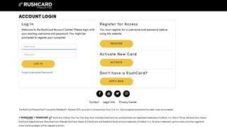 
                            3. Account Login | RushCard: Prepaid Visa Card