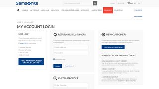 
                            5. Account Login | Samsonite Australia