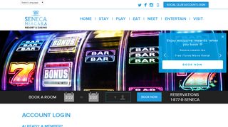 
                            4. Account Login - Seneca Niagara Resort & Casino