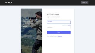 
                            8. Account Login | Sony Product Registration