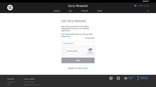 
                            3. Account Login - Sony Rewards