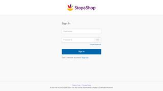 
                            8. Account Login - Stop and Shop