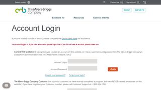 
                            5. Account Login | The Myers-Briggs Company