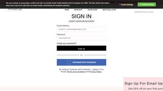 
                            1. Account Login - Too Faced