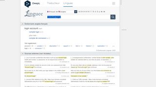 
                            4. account login - Traduction française – Linguee