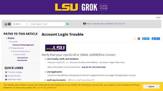 
                            12. Account Login Trouble - GROK Knowledge Base - lsu grok knowledge ...