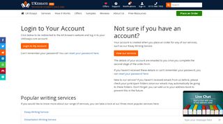 
                            3. Account Login - UK Essays