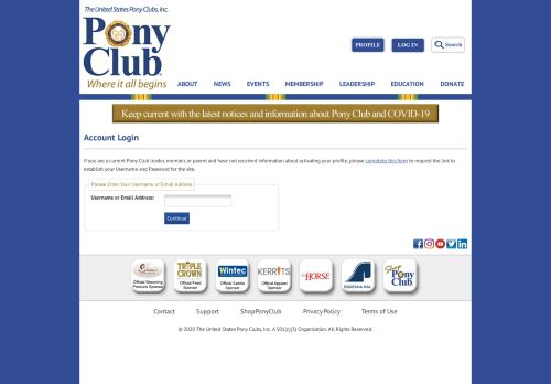 
                            3. Account Login - United States Pony Clubs