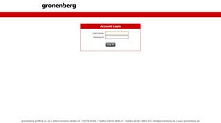 
                            2. Account Login Username: Password: gronenberg gmbh & co. kg ...