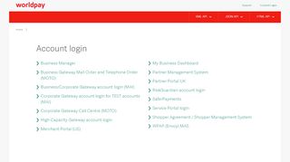 
                            7. Account login - Worldpay Support