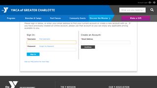 
                            4. Account Login - YMCA of Greater Charlotte > Home