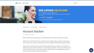 
                            1. Account löschen - Help Center - LOVOO
