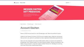 
                            12. Account löschen – Help Center