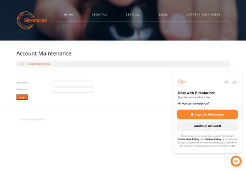 
                            3. Account Maintenance - Sitestar.net Advanced Internet Service