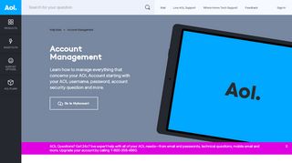 
                            2. Account Management - AOL Help