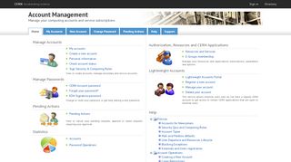 
                            1. Account Management - CERN