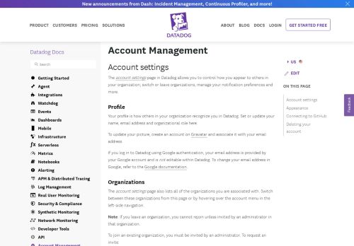 
                            3. Account Management - Datadog Docs