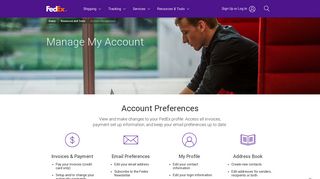 
                            7. Account Management | FedEx Canada