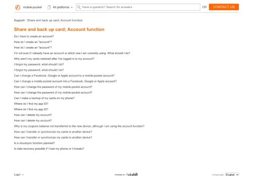 
                            4. „Account“? - mobile-pocket Support