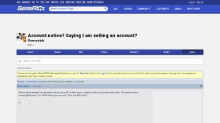 
                            11. Account notice? Saying I am selling an account? - Overwatch ...