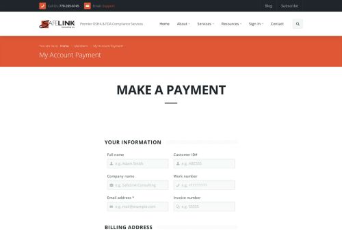 
                            13. Account Payment | SafeLink Consulting