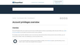 
                            11. Account privileges overview – DreamHost