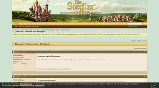 
                            3. Account Probleme beim Einloggen - Die Siedler Online Forum