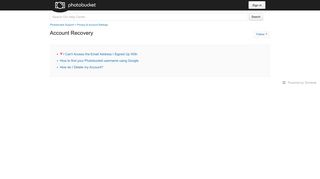 
                            3. Account Recovery – Photobucket Support