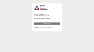 
                            1. Account Recovery - POEA eServices