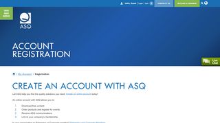 
                            12. Account Registration | ASQ