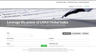 
                            2. Account Registration - LMAX Exchange