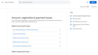 
                            7. Account, registration & payment issues - Play ... - Google Support