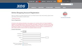 
                            2. Account Registration - XOS