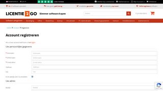 
                            4. Account registreren - Licentie2GO