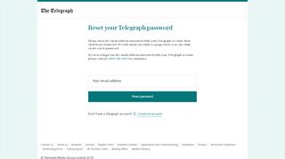 
                            3. Account Reset Password - The Telegraph