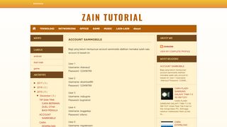 
                            12. ACCOUNT SAMMOBILE - Zain Tutorial