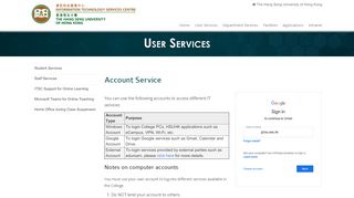 
                            4. Account Service » ITSC