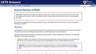 
                            8. Account Services at SEAS - CETS