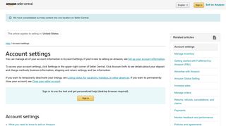 
                            1. Account settings - Amazon Seller Central - Amazon.com