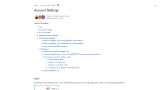 
                            6. Account Settings - Help - Ongage