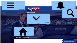 
                            8. Account Settings - SKY BET support